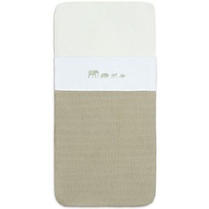 Laken für Babywiege Jollein Laken Wiege Animals Olive Green-75 x 100 cm (für Babywiegen)