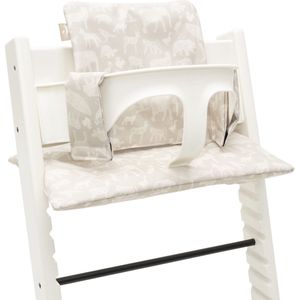 Jollein 019-533-67044 Zitverkleiner voor hoge trapstoel Animals nougat