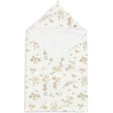 Jollein - Badcape 75x75cm - Baby Handdoek met Badcape, Omslagdoek, Badponcho - Dreamy Mouse