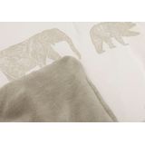 Jollein - Boxkleed 75x95cm - Speelkleed Baby - Animals - Olive Green