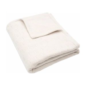Jollein - Deken Ledikant 100x150cm - Dekentje Baby - Grain Knit - Oatmeal/Velour