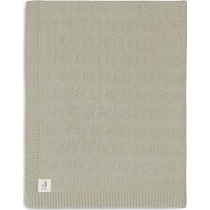 Jollein - Deken Ledikant 100x150cm - Dekentje Baby - Grain Knit - Olive Green