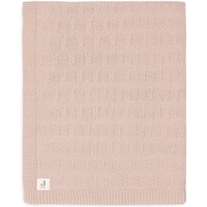 Jollein - Deken Ledikant 100x150cm - Dekentje Baby - Grain Knit - Wild Rose