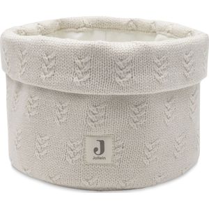 Jollein Verzorgende mandje - Cosy Knit, ivoor - 60% katoen, 40% acryl - 14x18 cm - wit