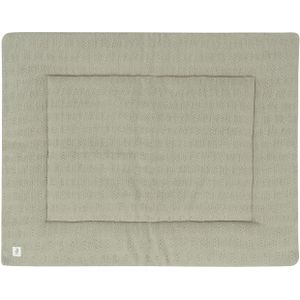 Jollein - Boxkleed 75x95cm - Speelkleed Baby - Grain Knit - Olive Green