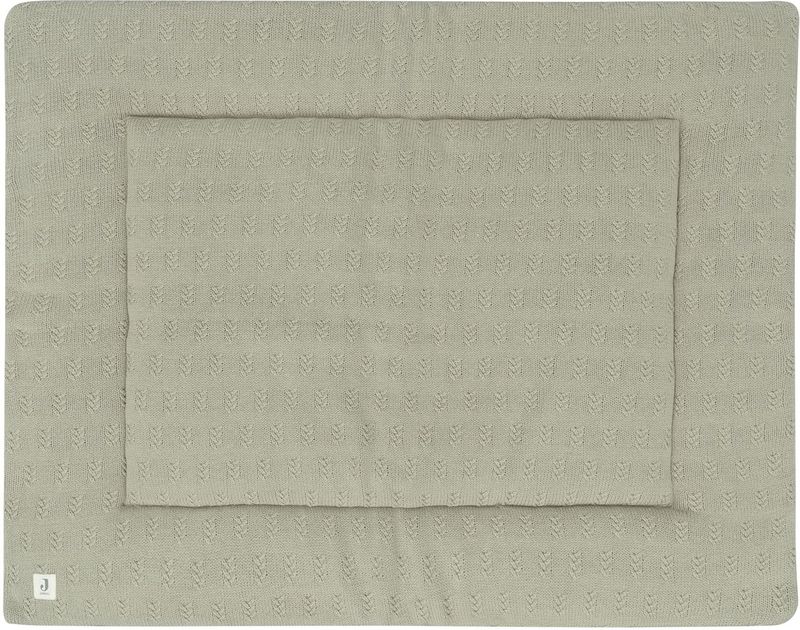 Jollein - Boxkleed 75x95cm - Speelkleed Baby - Grain Knit - Olive Green