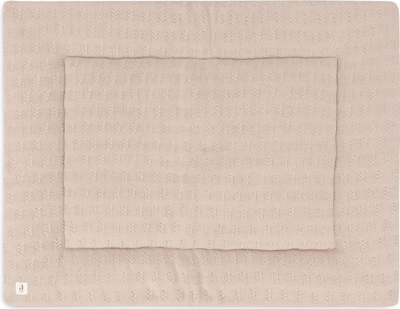Jollein - Boxkleed 75x95cm - Speelkleed Baby - Grain Knit - Wild Rose