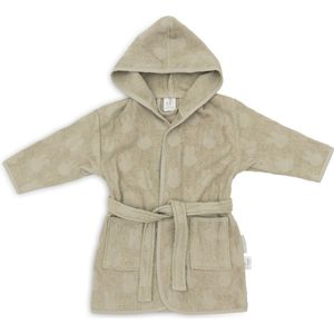 Jollein x Nijntje Baby Badjas Badstof Badjas Kinderen met Capuchon Miffy Jacquard Olive Green