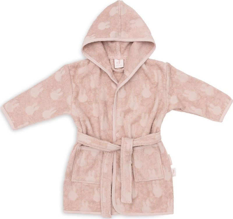Jollein x Nijntje Badjas Badstof - Miffy Jacquard - Wild Rose