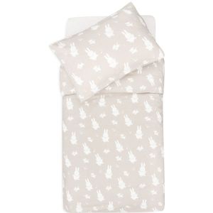 Bettbezug mit Kopfkissenbezug 100x140cm Miffy & Snuffy - Nougat
