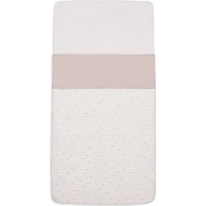 Jollein Nougat Beddenlaken, 75 x 100 cm, babywieg, 100% katoen, Oeko-Tex gecertificeerd, linnenlook, beige