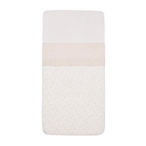 Jollein - Laken Wieg Ruffle Natural - Wit - 75 x 100 cm - Wieglaken