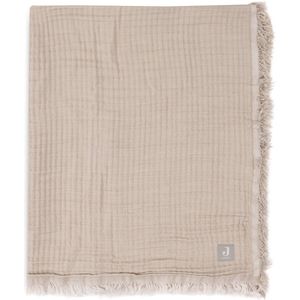 Jollein Baby Deken Ledikant - 120x120cm - Fringe - Olive Green/Ivory - GOTS