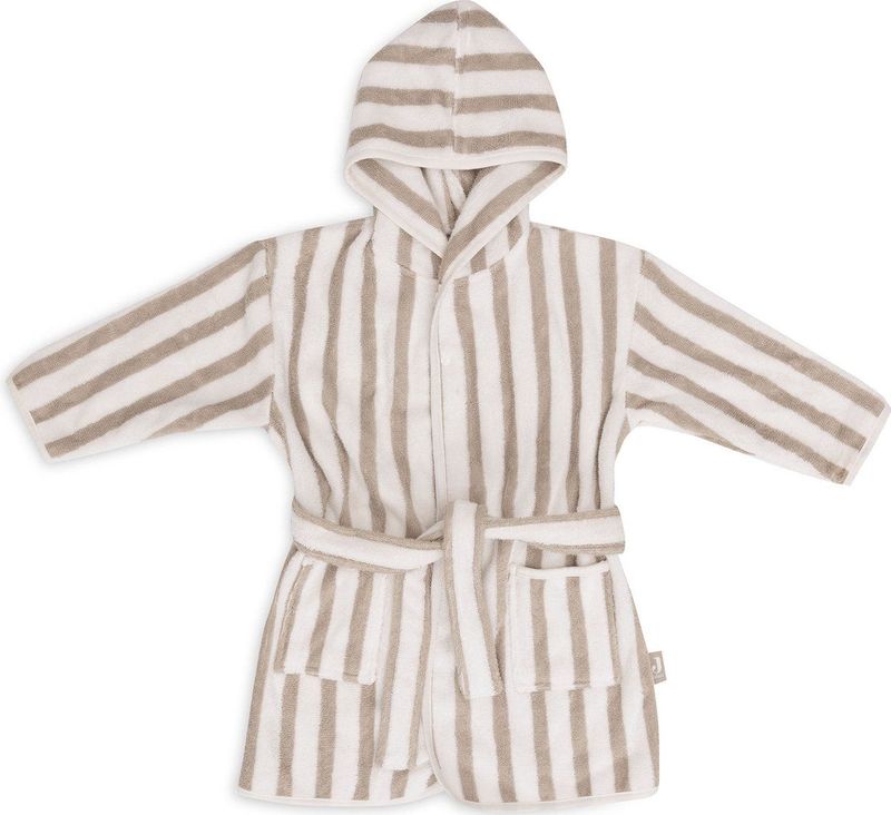 Jollein Badjas 1-2 jaar Stripe Terry - Olive Green - GOTS