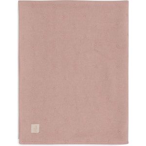 Jollein Deken Wieg Wiegdeken, Wiegdekentje, Dekentje Baby Cosy Knit Wild Rose/Velvet