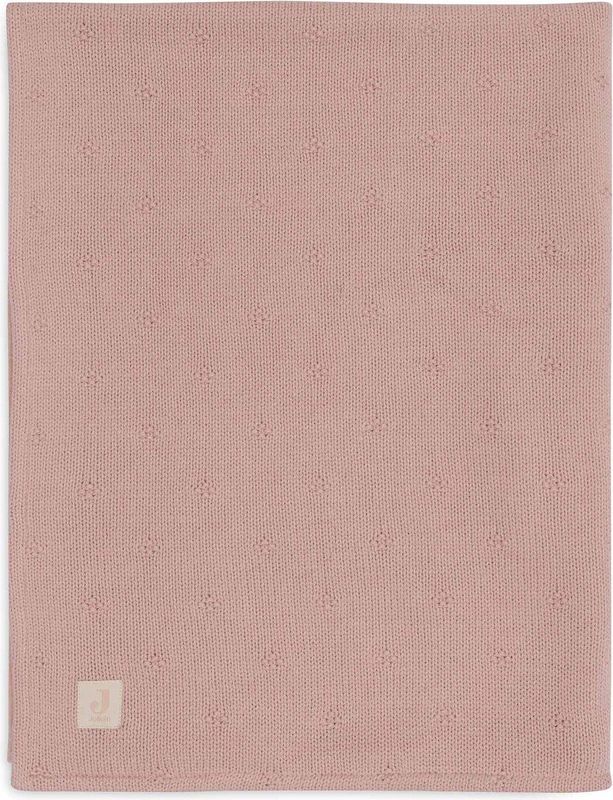 Jollein Deken Wieg Wiegdeken, Wiegdekentje, Dekentje Baby Cosy Knit Wild Rose/Velvet