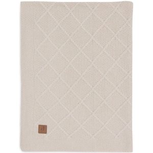 Jollein - Check Knit - Wiegdeken - Oatmeal - 75 x 100 cm