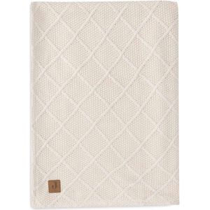 Jollein Deken Ledikant Dekentje Baby Check Knit Oatmeal/Teddy Fleece