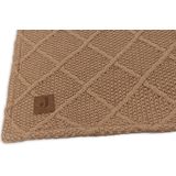 Jollein Deken Ledikant Dekentje Baby Check Knit Biscuit/Teddy Fleece