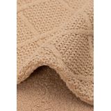 Jollein Deken Ledikant Dekentje Baby Check Knit Biscuit/Teddy Fleece