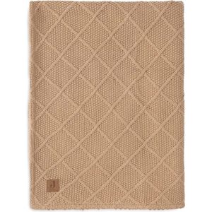 Jollein Deken Ledikant Dekentje Baby Check Knit Biscuit/Teddy Fleece