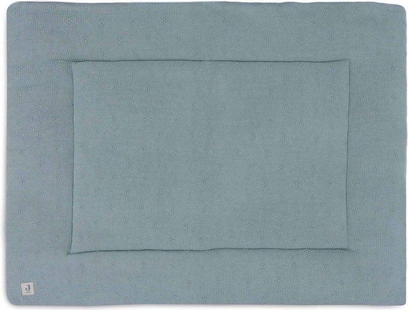 Jollein - Boxkleed 75x95cm - Speelkleed Baby - Cosy Knit Sea Green