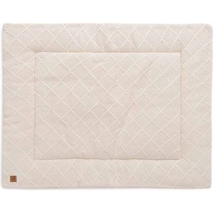 Jollein - Boxkleed 75x95cm - Speelkleed Baby - Check Knit Oatmeal