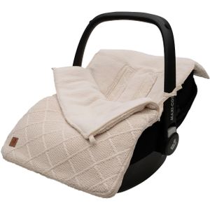 Voetenzak - Check Knit - Biscuit - Oatmeal - Geschikt voor Maxi Cosi