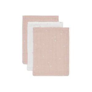 jollein Hydrofiel Twinkling Wild Rose molton 3-pack 15 x 20 cm