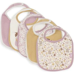 Jollein - Slabbetje Flower Fairies - Waterproof - 5 Stuks