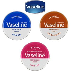 Vaseline lip therapy - 3 delig - Rosy lips ,Cocoa Butter  en Original