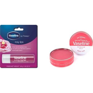 Vaseline Lip Therapy -Rosy Lips 20g & Vaseline Roy Lips lippenstift lippenbalsem 4,8 g