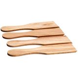Gourmetspatels hout set a 4 bruin Hout Kitchen Tools Spatel voor de keuken (15.0000cm x cm)