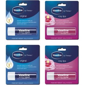Vaseline lippenstift Transparant Crème 4.8g Lip Therapy - 4 x