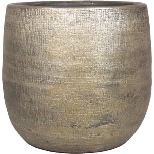 Floran Bloempot Mira - goud - keramiek met coating - 16 cm - plantenpot