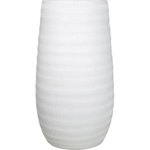 Bloemenvaas In Kleur Mat Wit Keramiek Voor Boeketten/Takken/Bloemen H40 X D22 Cm- Vazen Binnen