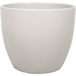 Bloempot in kleur mat taupe keramiek voor kamerplant H15 x D17.5 cm- plantenpotten binnen