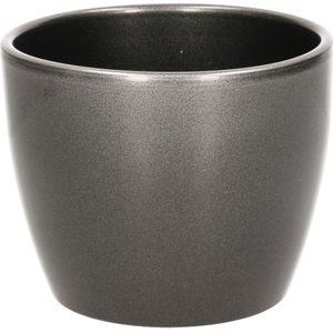 Floran Bloempot/plantenpot Boule - zilver - keramiek - 10 x 12 cm