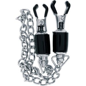 Steel Power Tools - Nipple Clamps Strong Chain - Bondage / SM Nipple Clamps Zilver