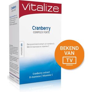 Vitalize Cranberry Complex Forte 60 tabletten - Combinatie van cranberry, vitamine C en D-mannose - Met cranberry extract