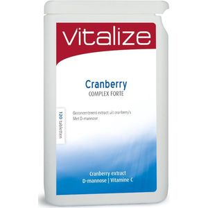 Vitalize Cranberry Complex Forte 120 tabletten - Combinatie van cranberry, vitamine C en D-mannose - Met cranberry extract