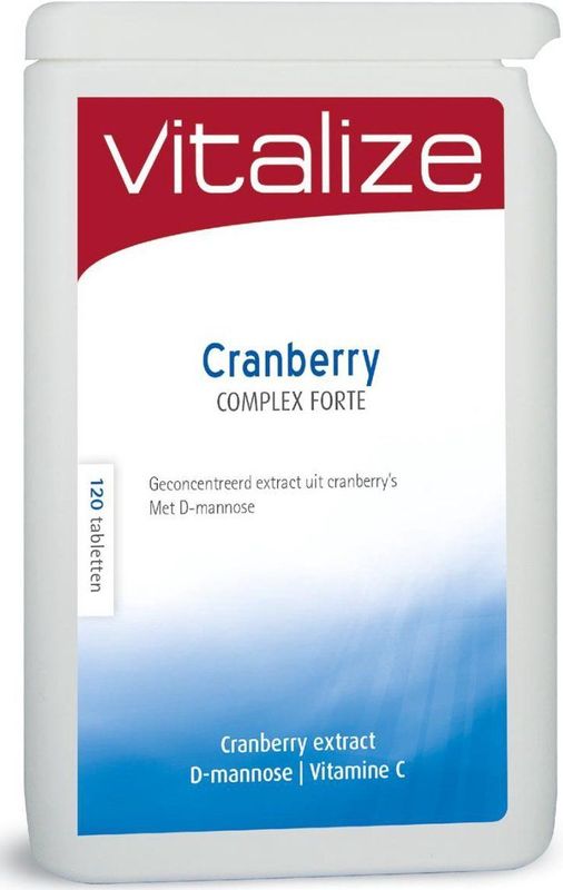 Vitalize Cranberry Complex Forte 120 tabletten - Combinatie van cranberry, vitamine C en D-mannose - Met cranberry extract