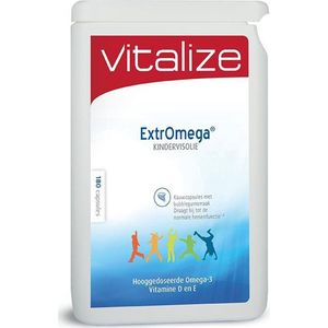 Vitalize ExtrOmega Kindervisolie 180 capsules - Bouwsteen voor de hersenen en goed voor het hart