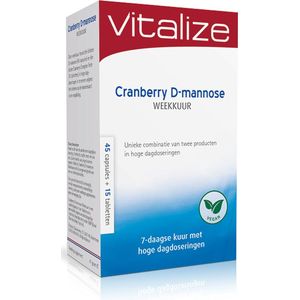 Vitalize Cranberry d mannose weekkuur 45 capsules + 15 tabletten