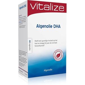 Vegan Omega 3 Algenolie DHA 60 capsules - Gunstige invloed op het hart - Goed voor het gezichtsvermogen¹ - Vitalize