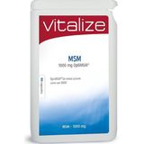 MSM 1000 mg OptiMSM™ 90 capsules - OptiMSM®: de meest zuivere vorm van MSM - Hooggedoseerd: 1000 mg per capsule - Vitalize