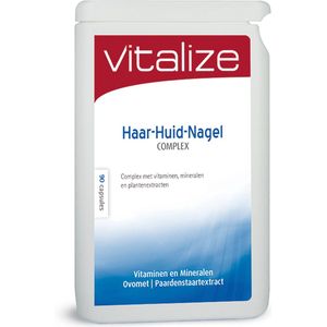 Vitalize Haar Huid Nagel Complex 90 capsules | Voor het behoud van sterk en glanzend haar - Helpt bij de verzorging van de huid van binnenuit