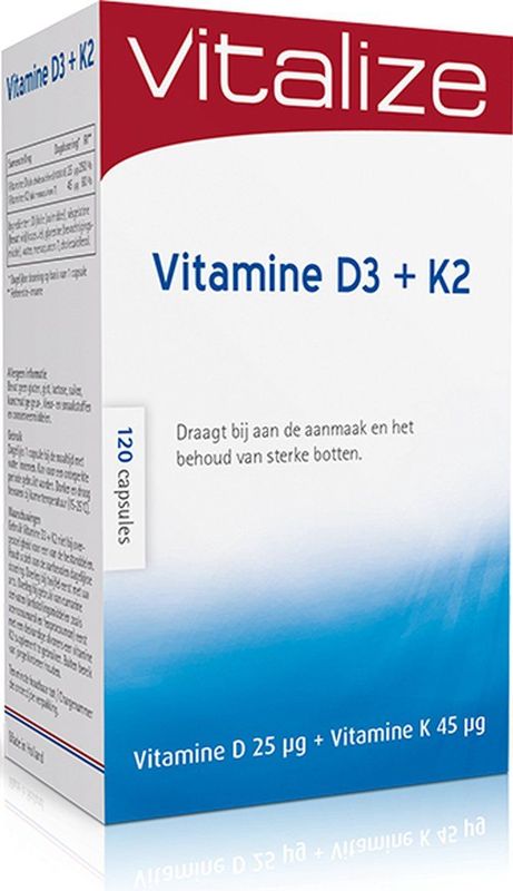 Vitalize Vitamine d3 + k2 120 Capsules
