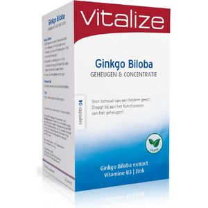 Vitalize Ginkgo Biloba 90 capsules - Geheugen & Concentratie - Evenwichtig in stress-situaties²