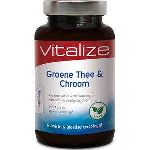 Vitalize - Groene Thee en Chroom - Capsules - Plantaardig - Vegan